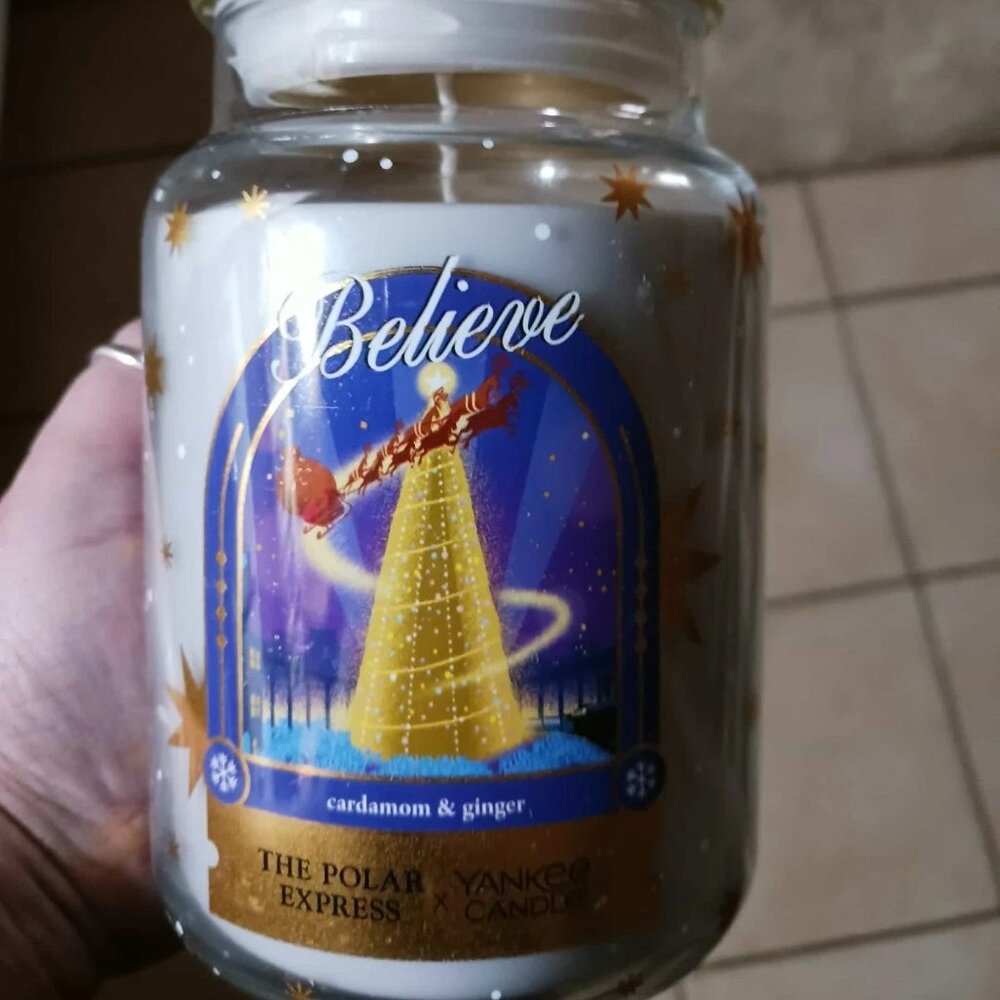 YANKEE CANDLE Believe 22oz Original Jar Candle Polar Express Collection NEW - Picture 2 of 3